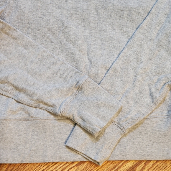 Gap Gray Cropped Crewneck Ribbed Knit Sweatshirt Women's Size XL - Picture 6 of 10